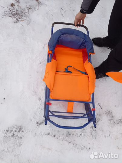 Детские санки коляска