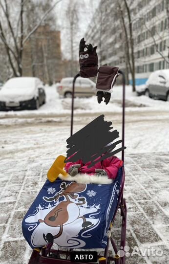 Комплект на санки+рукавички