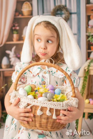 Детская фотосессия/ Пасха с кроликом