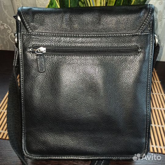 Мужская кожаная сумка через плечо бу