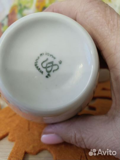 Фарфор из СССР.Молочник и чашка. Болгария