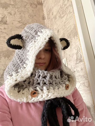 Вязаный капор