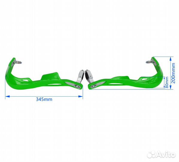 Защита рук мото эндуро питбайк красная арт. 018901