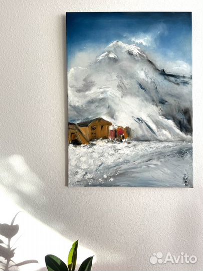 Картина маслом на холсте горы