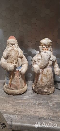 Ватный дед мороз СССР. Дед мороз и снегурочка