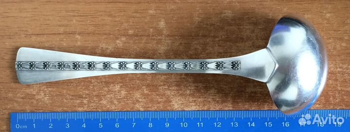 Серебряная ложка для соуса, мини половник. 916 пр