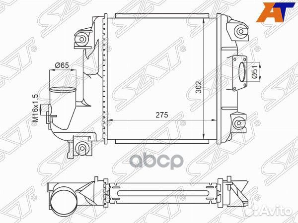 Интеркулер toyota fortuner 10/hilux 05