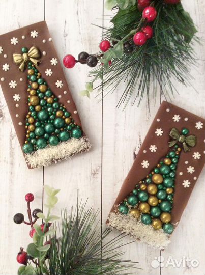 Новогодние шарики/Шоколад ручной работы
