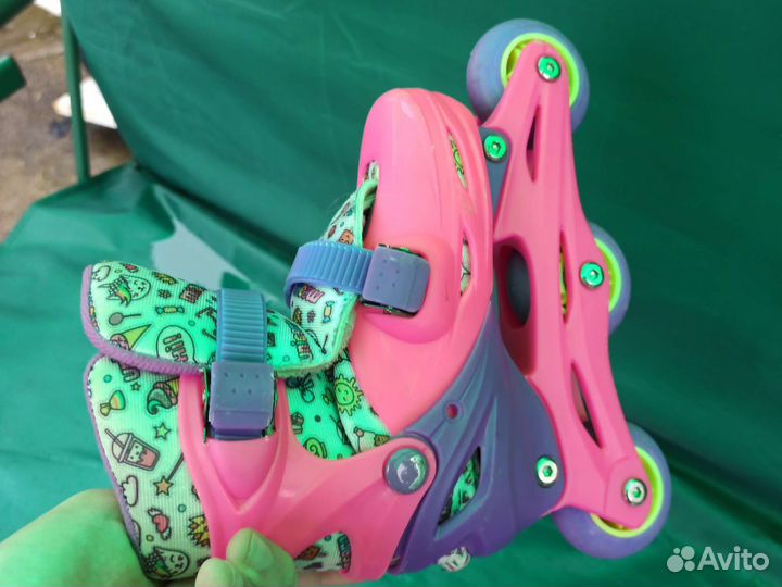 Детские ролики для девочек. Размер 31-34