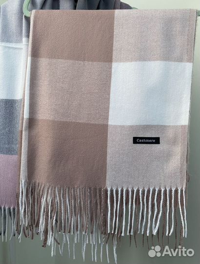 Палантин шарф кашемир бежевый Cashmere beige