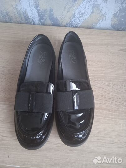Лоферы, туфли лак натуральная кожа 39