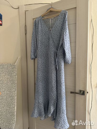 Летнее платье в горошек 52