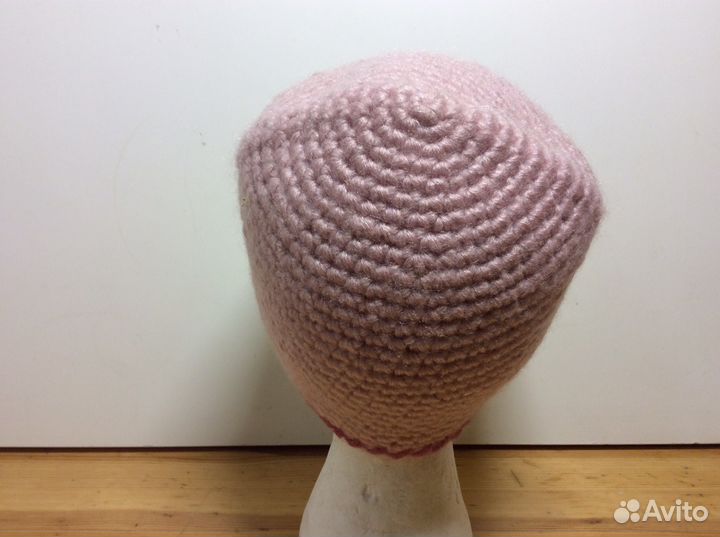 Нежнейшая шапка бледно-розового цвета,54-57,арт219