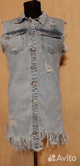 S/M Джинсовый жакет рубашка Италия