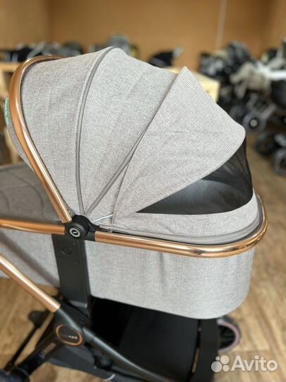 Новая коляска luxmom 788 3в1 бежевая в наличии