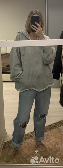 Худи на молнии lime, оверсайз