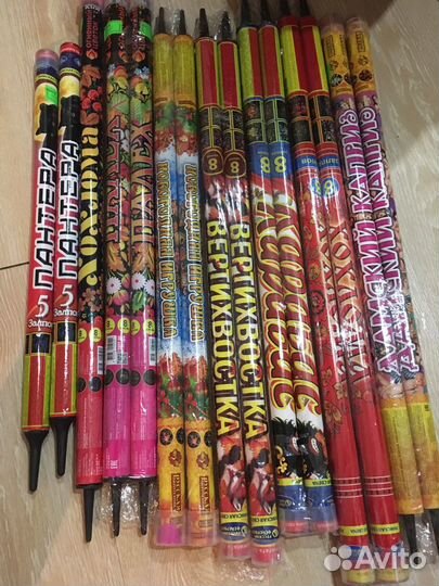 Римские свечи и фейерверки, салюты