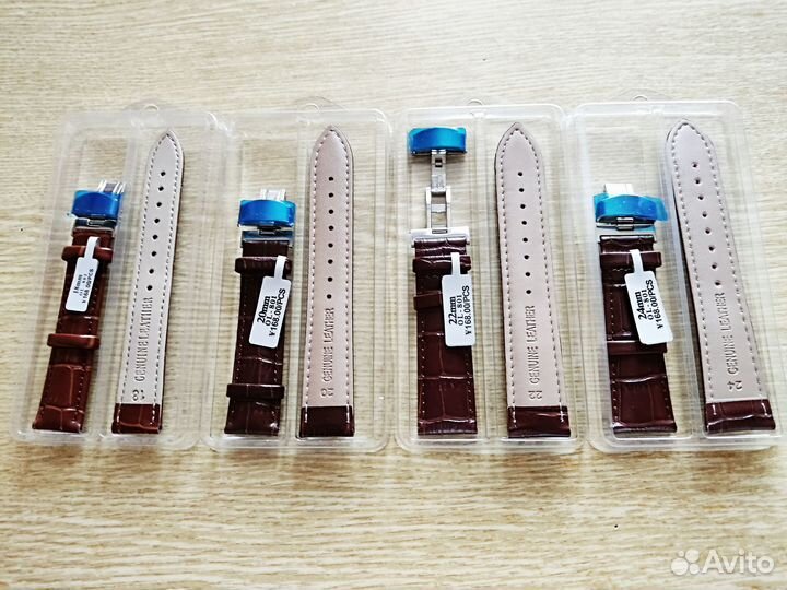 Ремешки кожаные застёжка бабочка