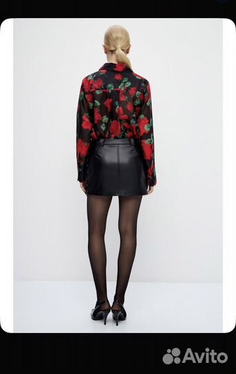 Юбка кожаная lime