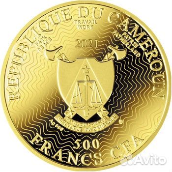 Монета Золотое дерево счастья серебро Камерун 2021