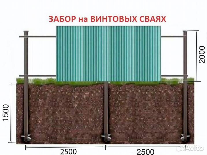 Сваи винтовые для забора