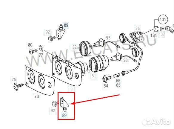 Крепление фары переднее Mercedes-Benz Мерседес