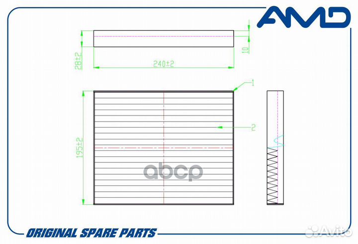 Фильтр салонный hyundai (Tucson TL) (2,0MPI) (2
