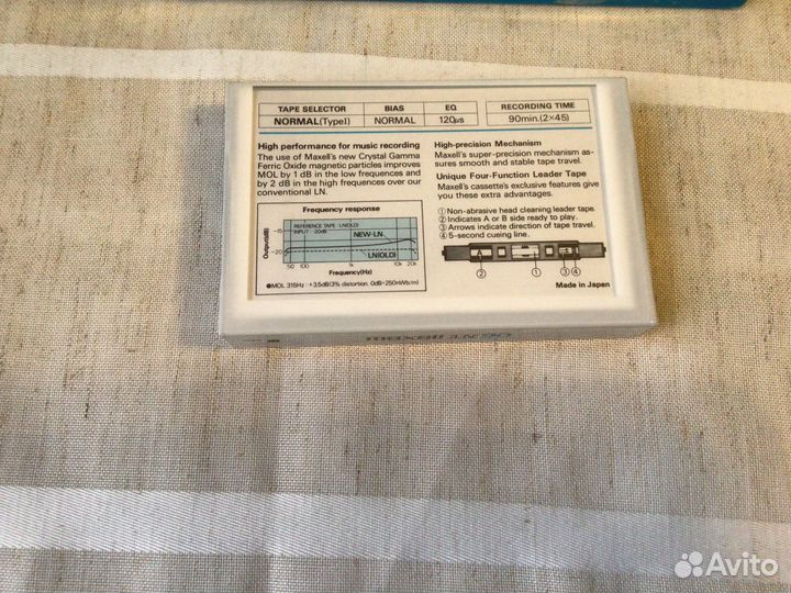 Аудиокассеты Maxell LN 90 новые Japan запечатаны