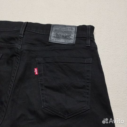 Levis 511 чёрные джинсы W32 L32