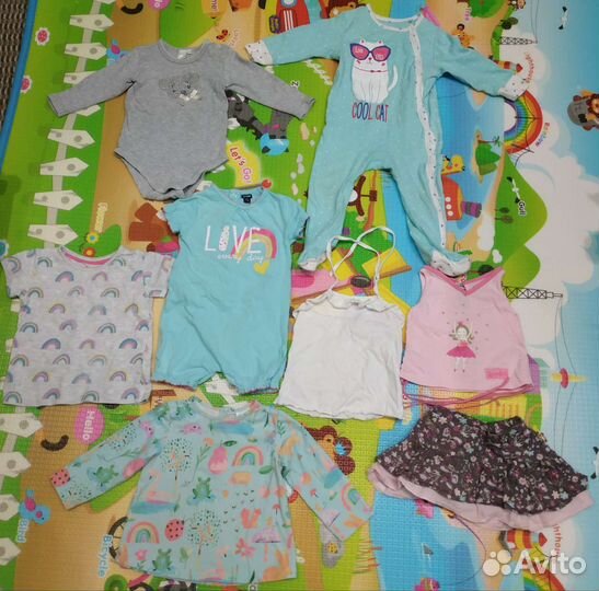 Вещи пакетом для девочки 9-12 месяцев