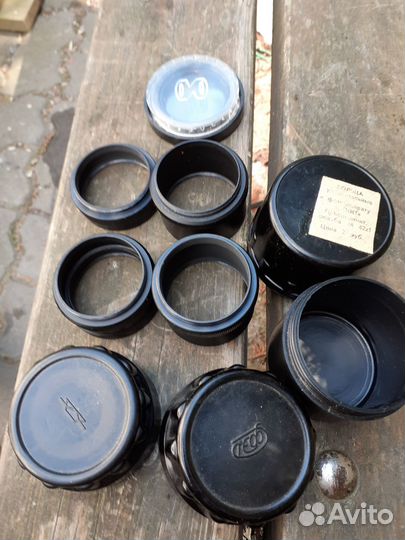 Линза и кольца удлинители для фотоаппарата Зенит