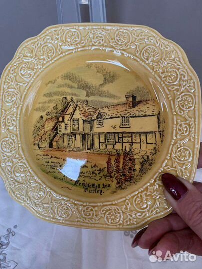 Антиквариат Тарелка Crown Devon Англия, 1920г