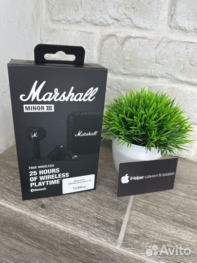 Наушники новые Marshall Minor 3 Black