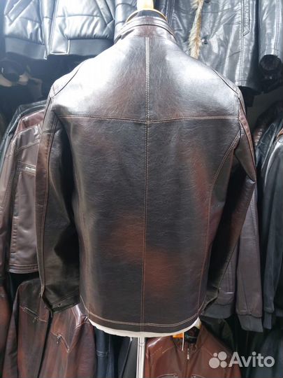 Мужская кожаная куртка новая коллекция