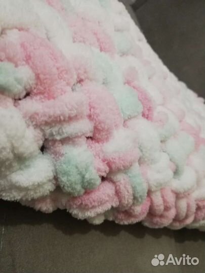 Плед из пряжи alize puffy