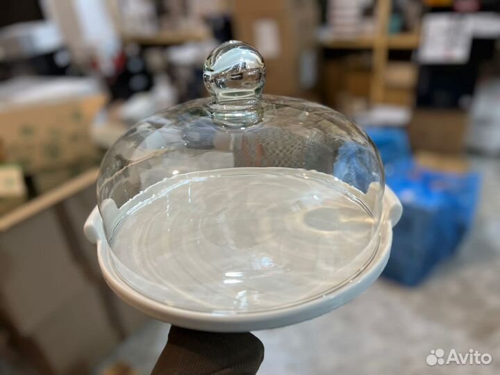 Хлебница стеклянная 29.5 см