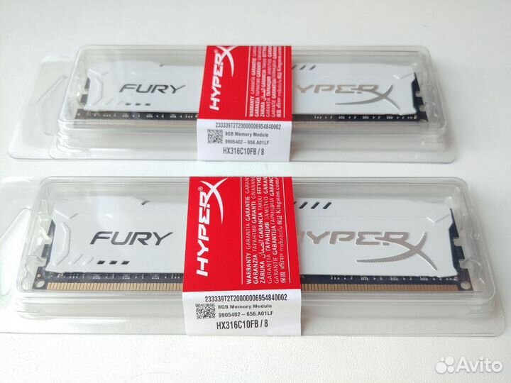 Kingston HyperX fury DDR3 8 GB (новая)