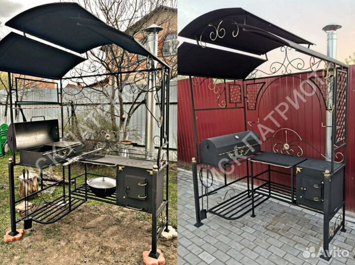 Мангал с крышей