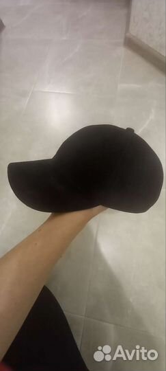 Кепка Замшевая Натуральная Черная Мужская