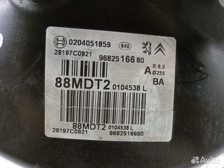 Вакуумный усилитель тормозов Peugeot 308 T7 2009