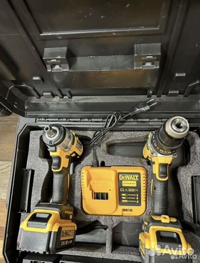 Аккумуляторный набор dewalt 2в1 гайковерт+шурик