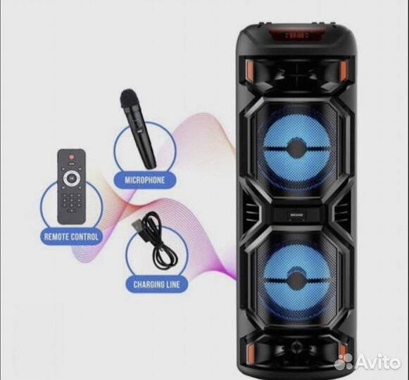 Блютуз колонка большая караоке пульт ду