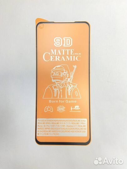 Защитное стекло Redmi Note 9 Pro матовое керамика