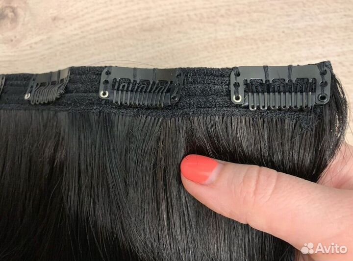Натуральные волосы на заколках, на заказ