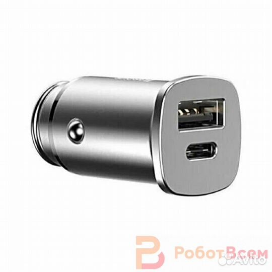 Автомобильное зарядное устройство Baseus Metal PPS 30W USB-A USB-C 30W PPS (BS-C16C-X) (ccall-BS01)