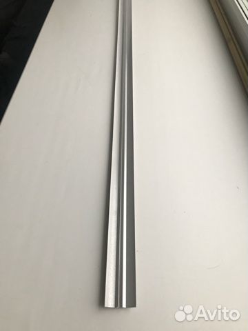 Порог алюминиевый серый, новый 90 см х 4см