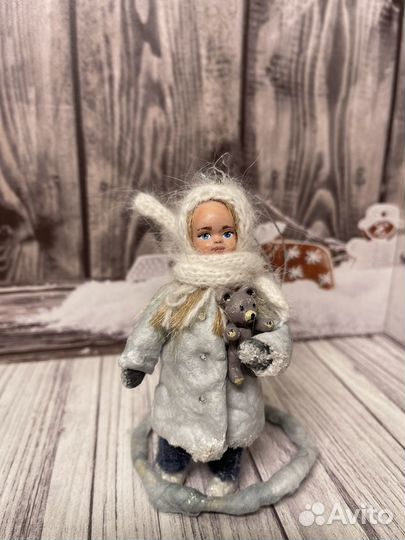 Ватная игрушка на елку