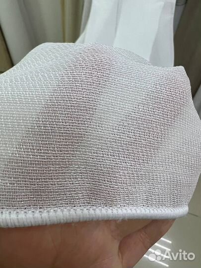 Шикарная гардина с льняными полосками