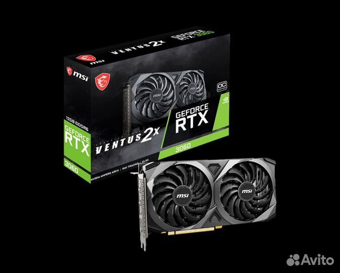 Видеокарта MSI nvidia GeForce RTX 3060 ventus 2X