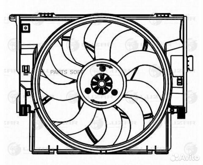 Вентилятор двигателя BMW 3 (F30) (11) (с кожухом)